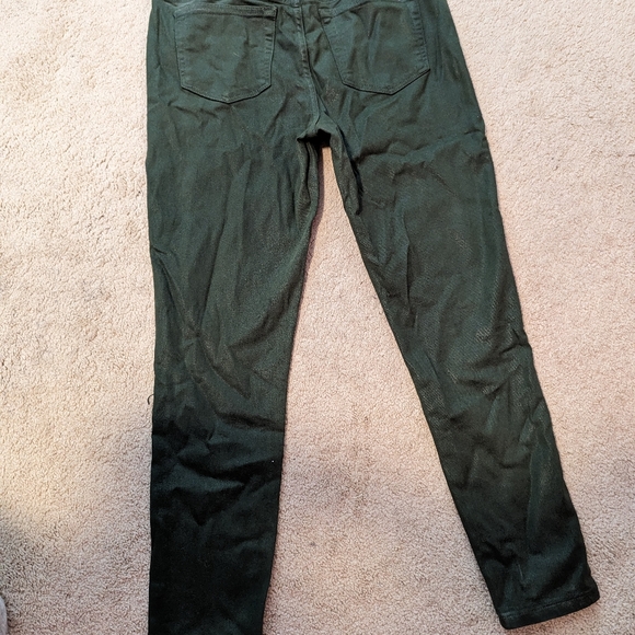 Joe's high rise coated skinny jeans in Olive green - Picture 2 of 4